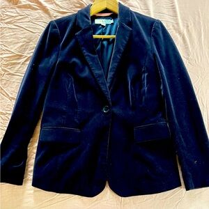 Boden navy blue velvet blazer US size 8/UK size 12.